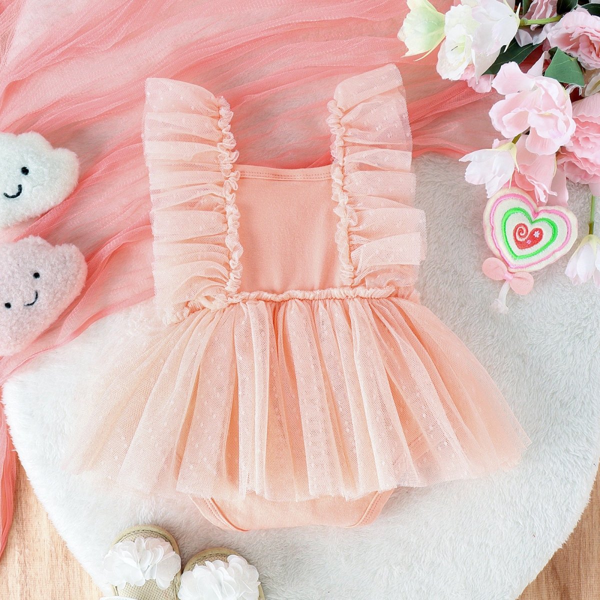 Jumpsuit Baby Net Skirt Princess Poris Dress Baby Skirt Baby Body Pants Jumpsuit - Eshtree