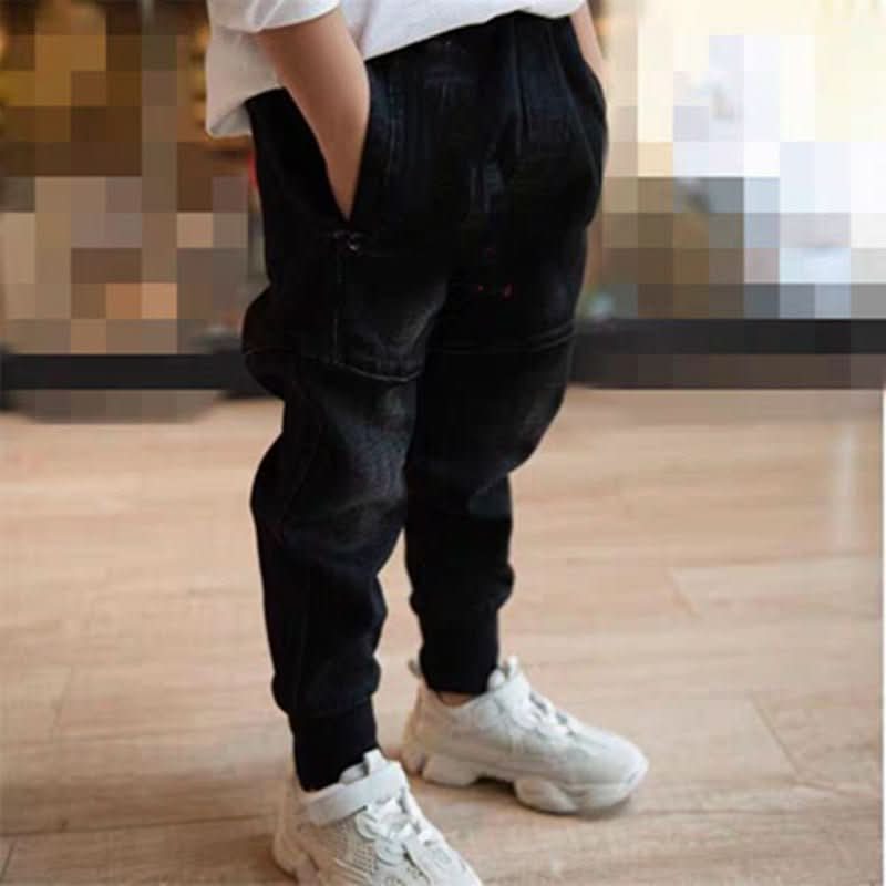 Kids Black Jeans Single Pants Spring And Autumn Boys Pants - Eshtree