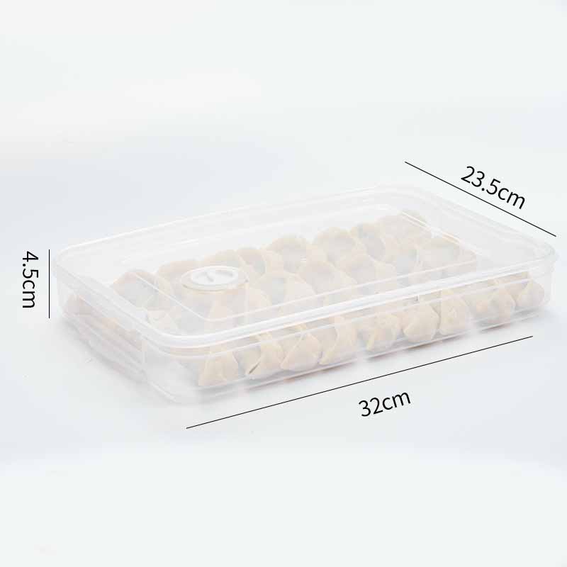 Kitchen Large Food Storage Containers Box Household Food Grade Pp Dumpling Box Rectangle Portable Transparent Storage Box Fridge - Eshtree