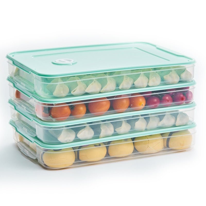 Kitchen Large Food Storage Containers Box Household Food Grade Pp Dumpling Box Rectangle Portable Transparent Storage Box Fridge - Eshtree