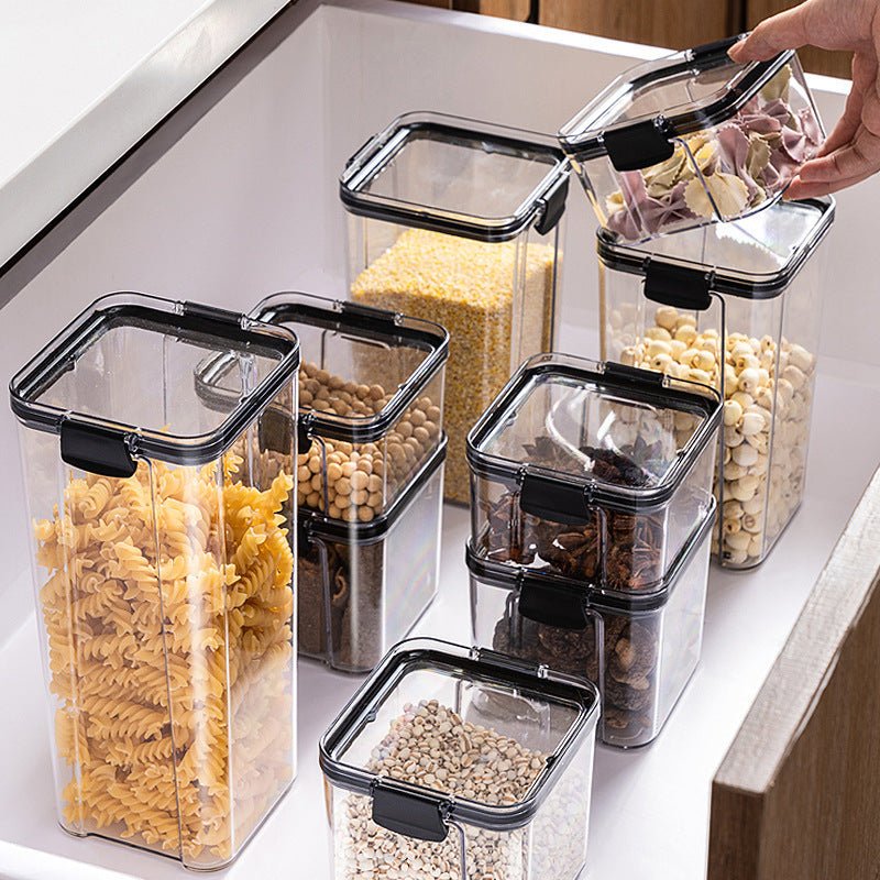 Kitchen Sealed Jar Storage Box Household Plastic Dry Goods Storage Food Storage Tank - Eshtree