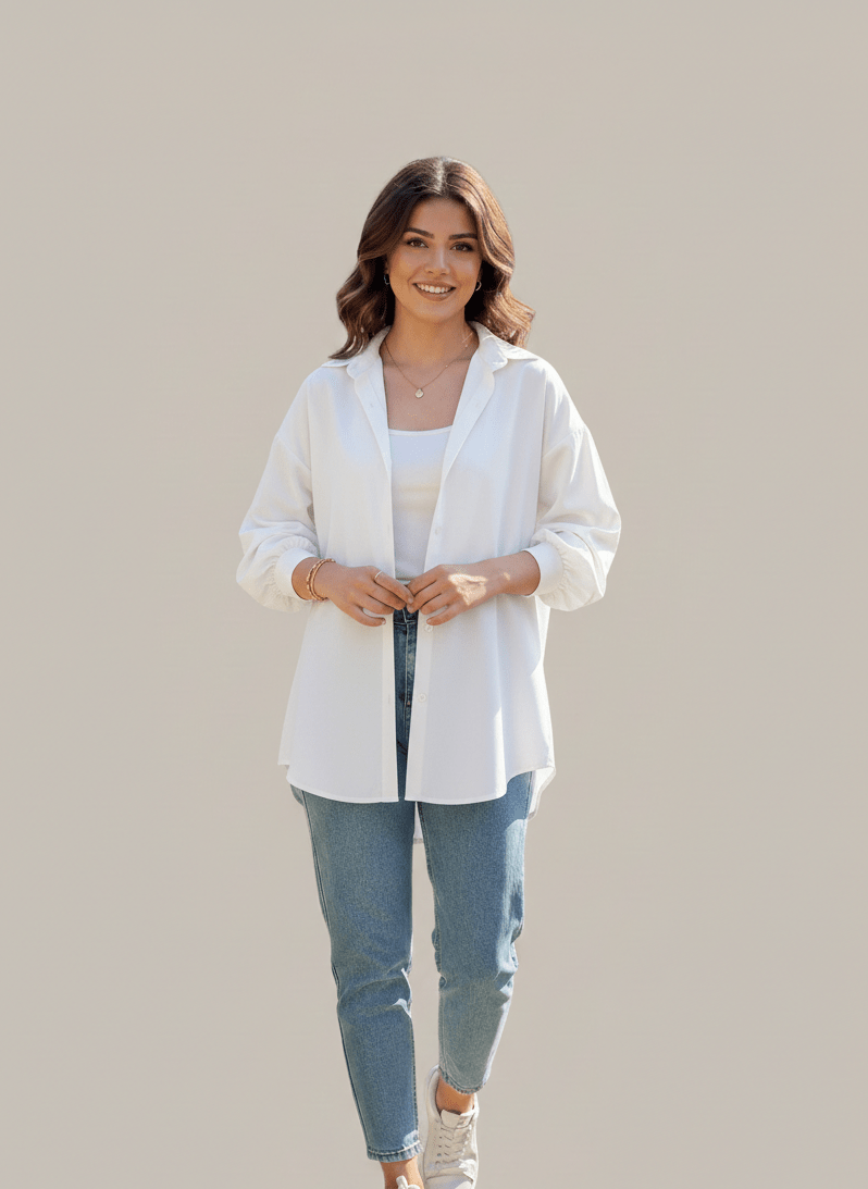 قميص حريمي كاجوال بتصميم عصري - Eshtree