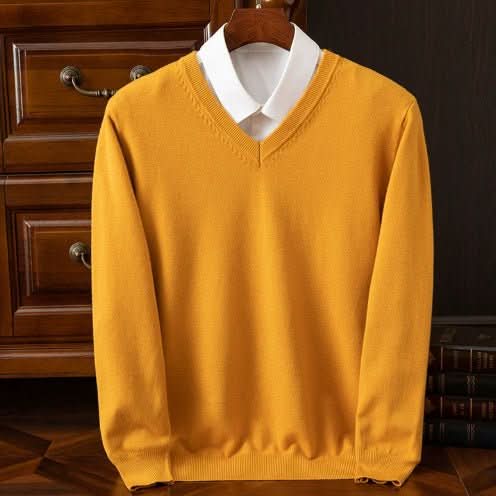 Knitted Sweater V - neck Men's Pullover Base Shirt - Eshtree