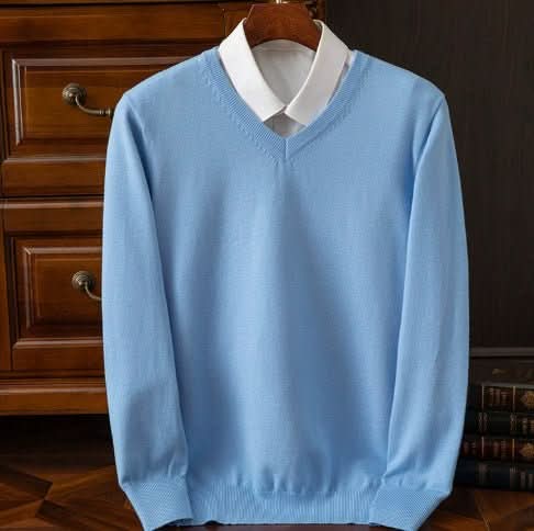 Knitted Sweater V - neck Men's Pullover Base Shirt - Eshtree
