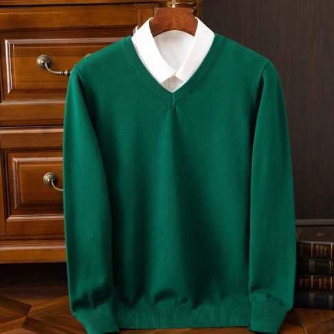 Knitted Sweater V - neck Men's Pullover Base Shirt - Eshtree