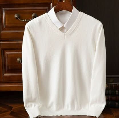 Knitted Sweater V - neck Men's Pullover Base Shirt - Eshtree
