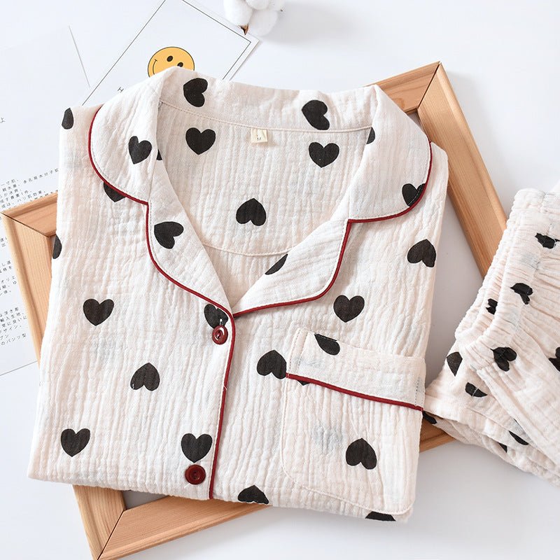 Ladies New Double - layer Cotton Pajamas Homewear - Eshtree