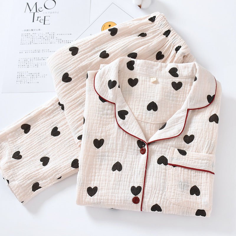 Ladies New Double - layer Cotton Pajamas Homewear - Eshtree