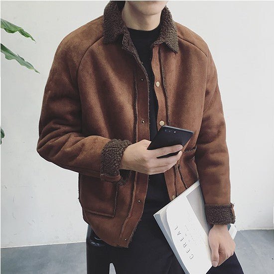 Lamb wool heavy coat jacket cotton jacket - Eshtree