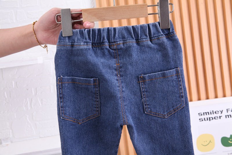 Lapel Long Sleeve Shirt Western Style Skinny Jeans Two - piece Set - Eshtree