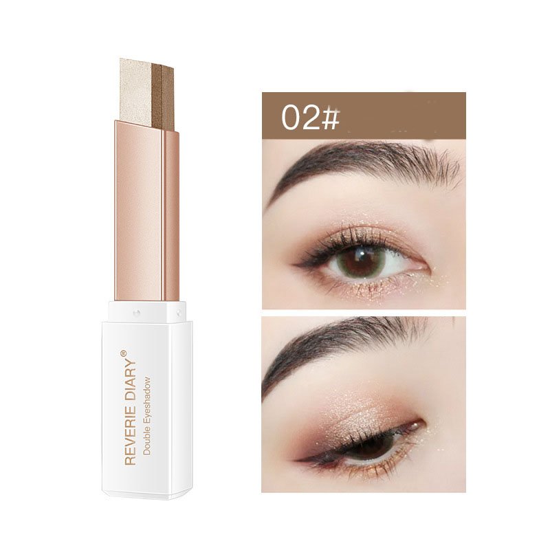 Lazy Eyeshadow Stick Stereo Gradient Shimmer Double Color Eye Shadow Pen Waterproof Easy To Wear Eyeshadow - Eshtree