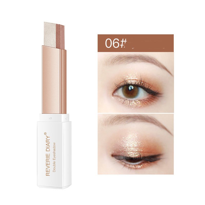 Lazy Eyeshadow Stick Stereo Gradient Shimmer Double Color Eye Shadow Pen Waterproof Easy To Wear Eyeshadow - Eshtree