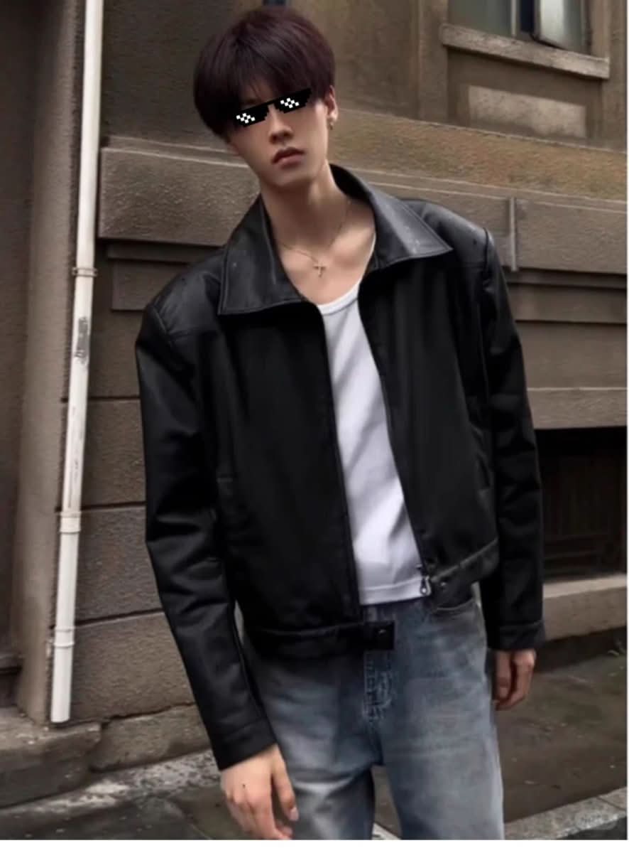 Leather Casual Baseball Uniform Motorcycle Jacket - Eshtree