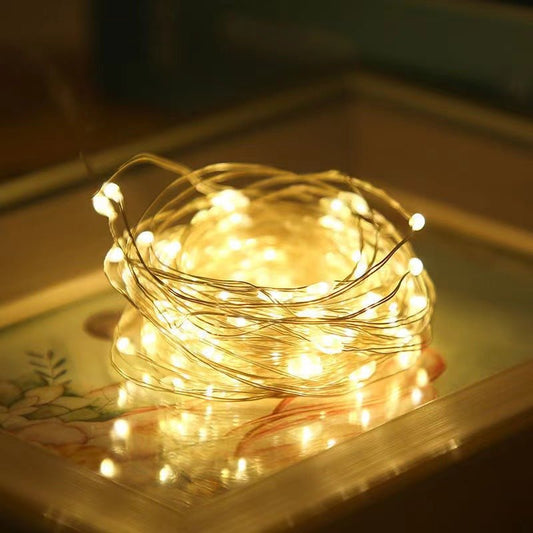 LED Light String Copper Wire Button Christmas Decoration Popular Copper Wire Lighting - Eshtree