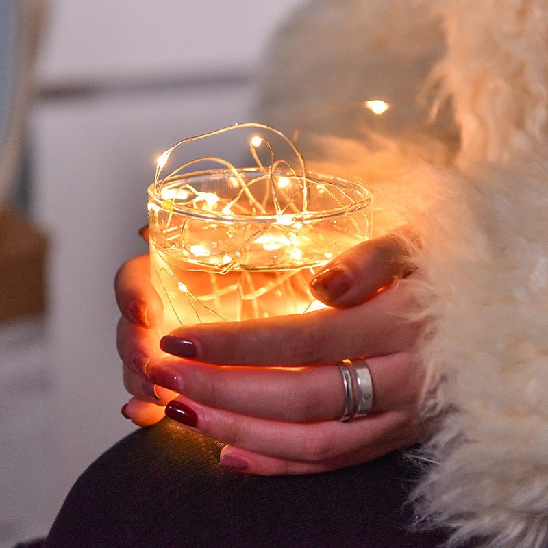 LED Light String Copper Wire Button Christmas Decoration Popular Copper Wire Lighting - Eshtree