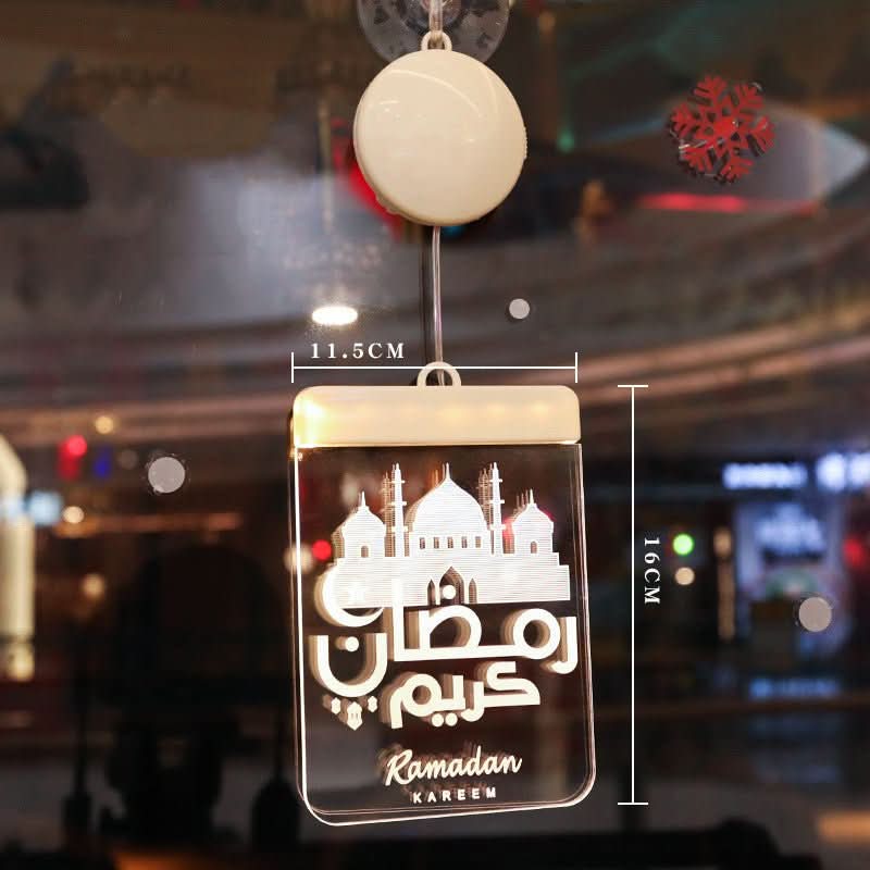 LED Ramadan Castle Moon Kerosene 3D Hanging Lamp - Eshtree