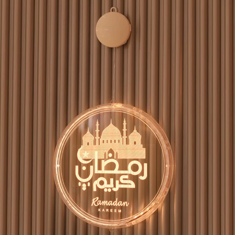 LED Ramadan Castle Moon Kerosene 3D Hanging Lamp - Eshtree