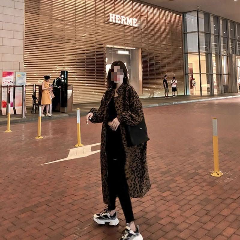 Leopard Print Trench Coat Women's Mid - length - Eshtree