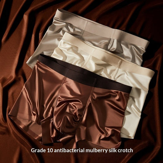Light - luxury Satin Ice Silk Antibacterial Mens Boxer Briefs - Eshtree