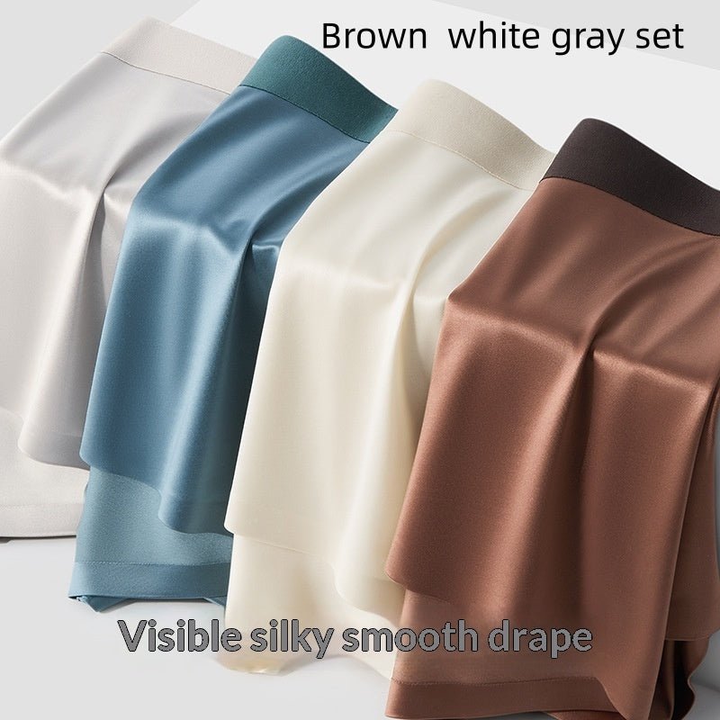 Light - luxury Satin Ice Silk Antibacterial Mens Boxer Briefs - Eshtree