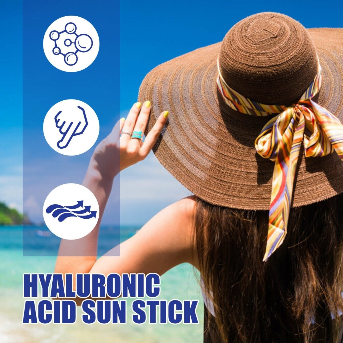 Lightweight Freshing And Moistrurizing Waterproof SPF50 Hyaluronic Acid Sun Block Stick - Eshtree