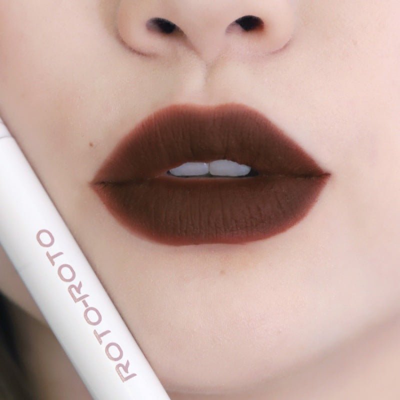Lip Lacquer ROTO Matte Air Bear Lip Mud Lip Gloss Lipstick Makeup Female No Stain On Cup - Eshtree