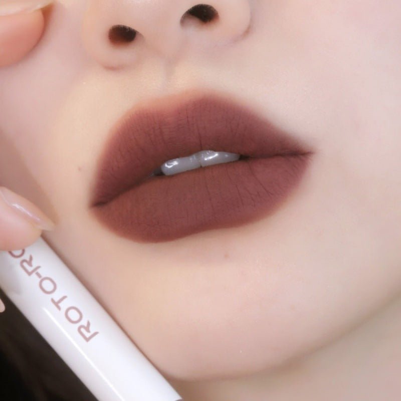 Lip Lacquer ROTO Matte Air Bear Lip Mud Lip Gloss Lipstick Makeup Female No Stain On Cup - Eshtree