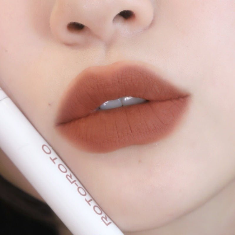 Lip Lacquer ROTO Matte Air Bear Lip Mud Lip Gloss Lipstick Makeup Female No Stain On Cup - Eshtree