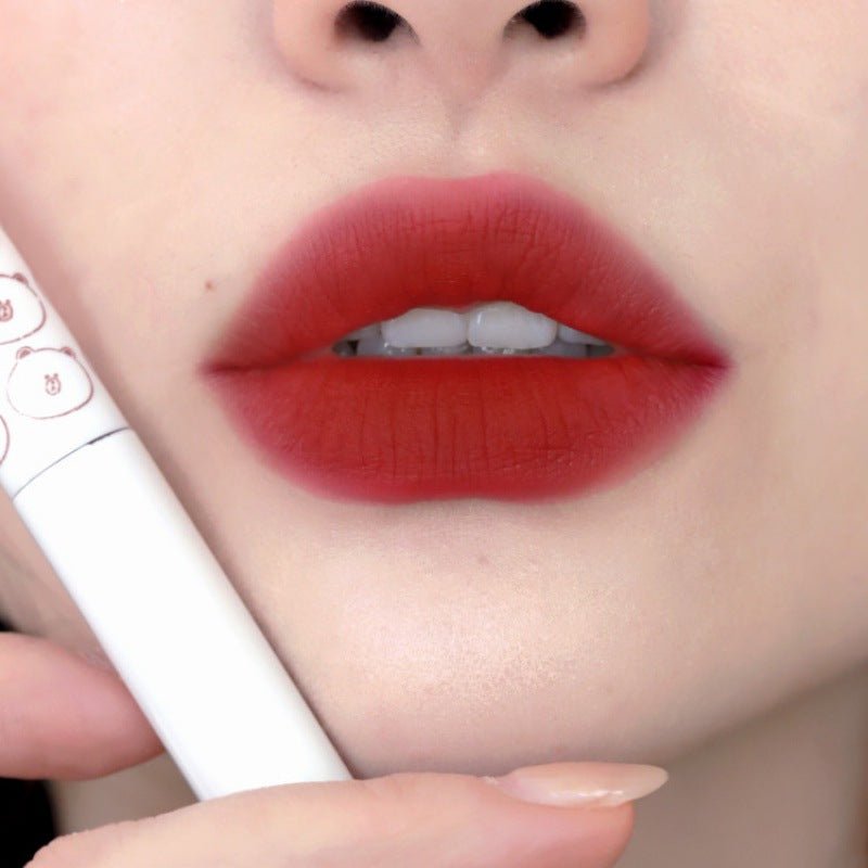 Lip Lacquer ROTO Matte Air Bear Lip Mud Lip Gloss Lipstick Makeup Female No Stain On Cup - Eshtree
