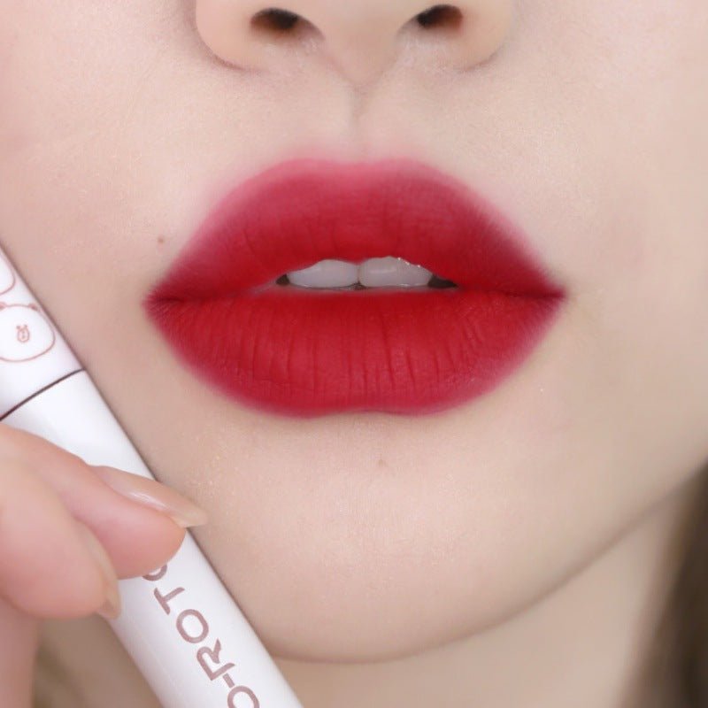 Lip Lacquer ROTO Matte Air Bear Lip Mud Lip Gloss Lipstick Makeup Female No Stain On Cup - Eshtree