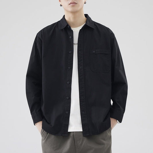 LKTM Men's American - style Heavy Cotton Long - sleeved Shirt - Eshtree