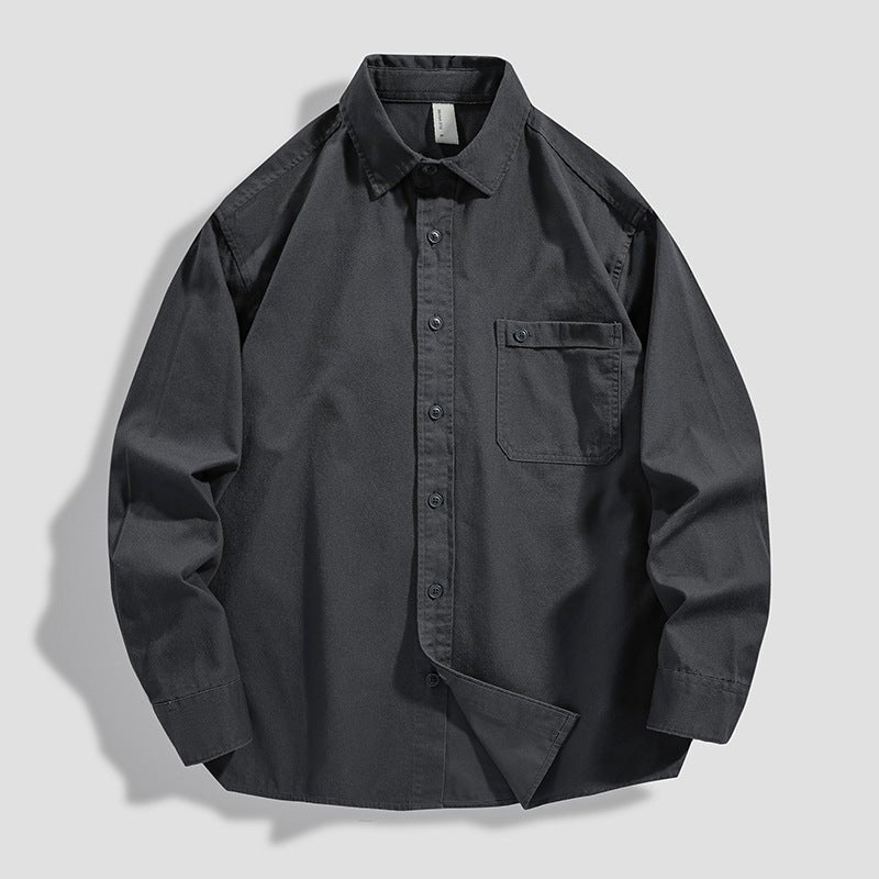 LKTM Men's American - style Heavy Cotton Long - sleeved Shirt - Eshtree