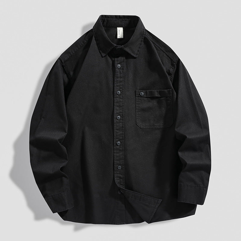 LKTM Men's American - style Heavy Cotton Long - sleeved Shirt - Eshtree