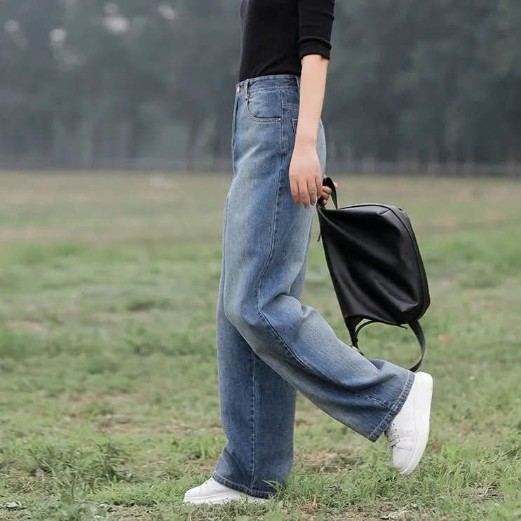 Loose All - matching Slimming Draping Wide Leg Trousers - Eshtree