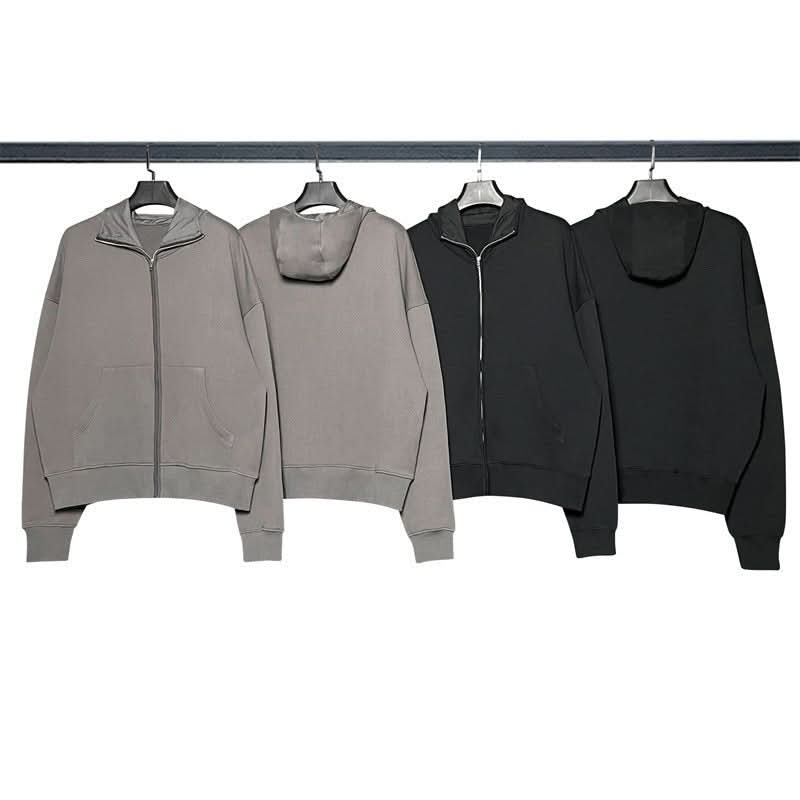 Loose Casual Hoodie Sweater Mask Zipper Distressed Cardigan - Eshtree