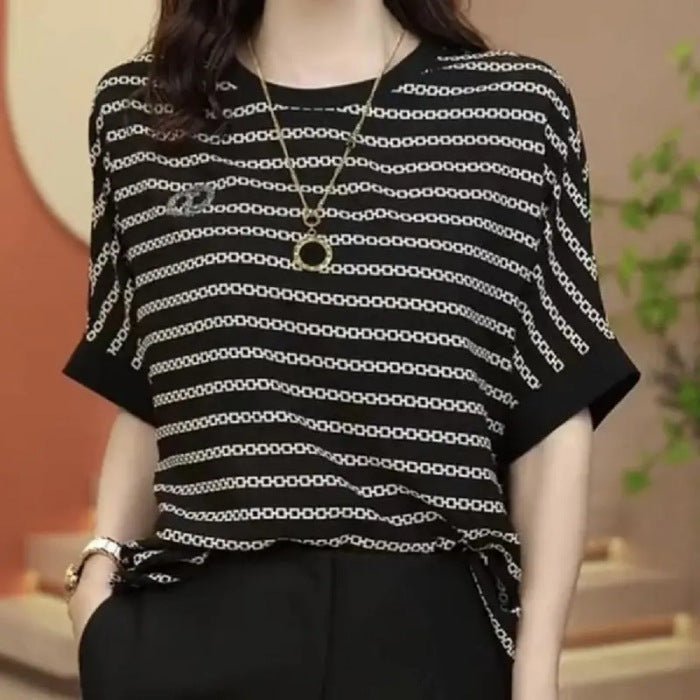 Loose Short - sleeved T-shirt For Women High - end Versatile Outerwear Shirt - Eshtree