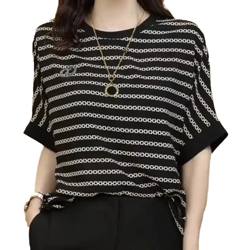 Loose Short - sleeved T-shirt For Women High - end Versatile Outerwear Shirt - Eshtree