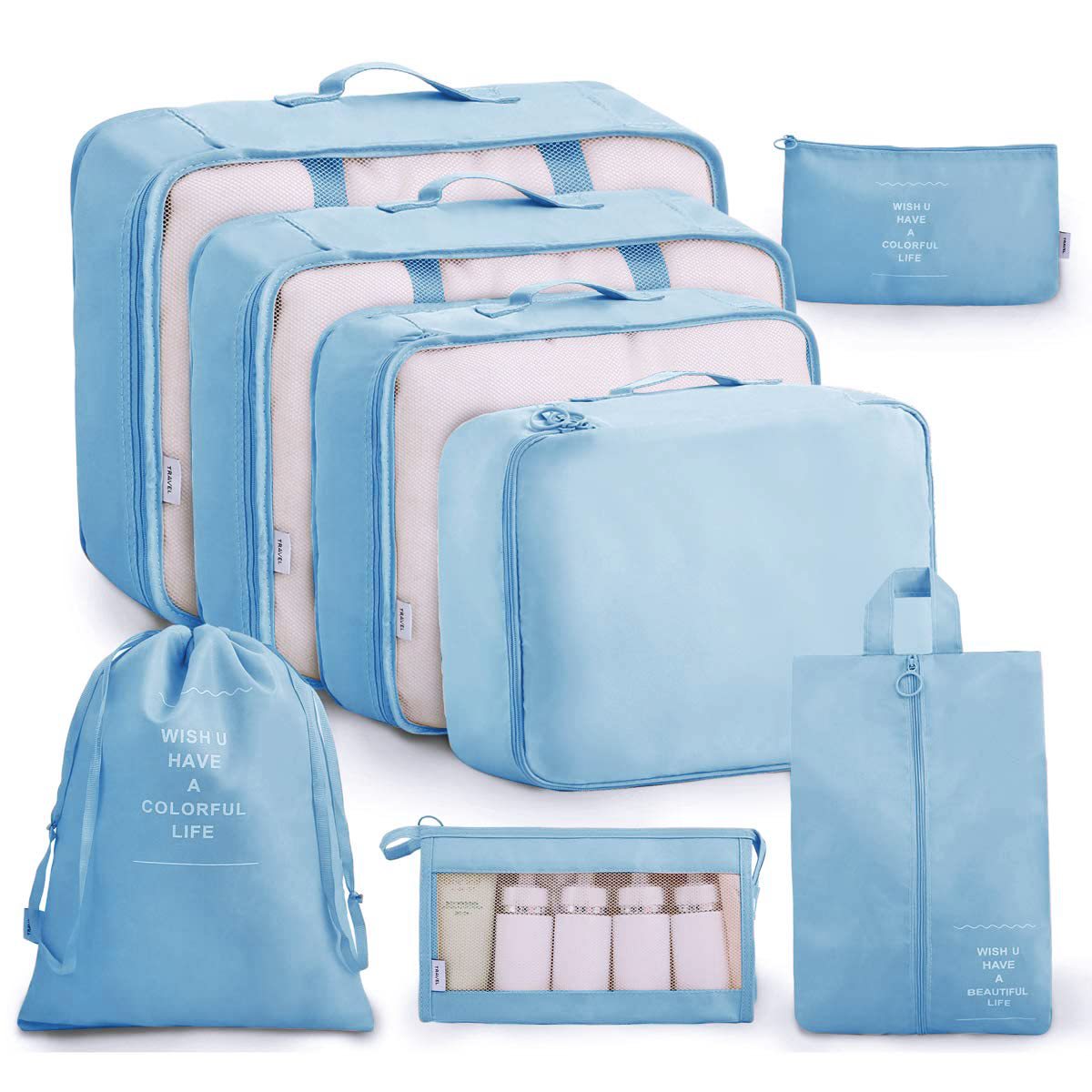 Luggage Clothes Organizer Eight - piece Set Storage - Eshtree