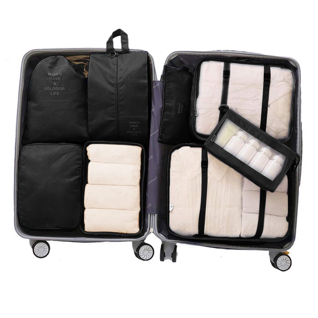 Luggage Clothes Organizer Eight - piece Set Storage - Eshtree