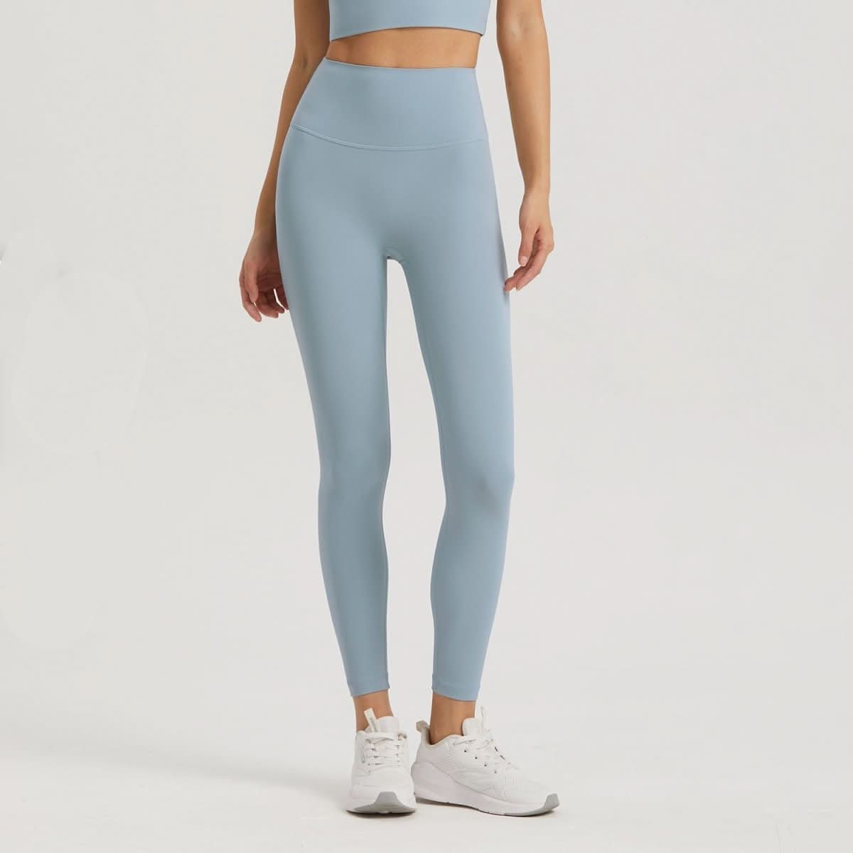 Lycra Pocket Peach High - waisted Nine - point Leggings - Eshtree