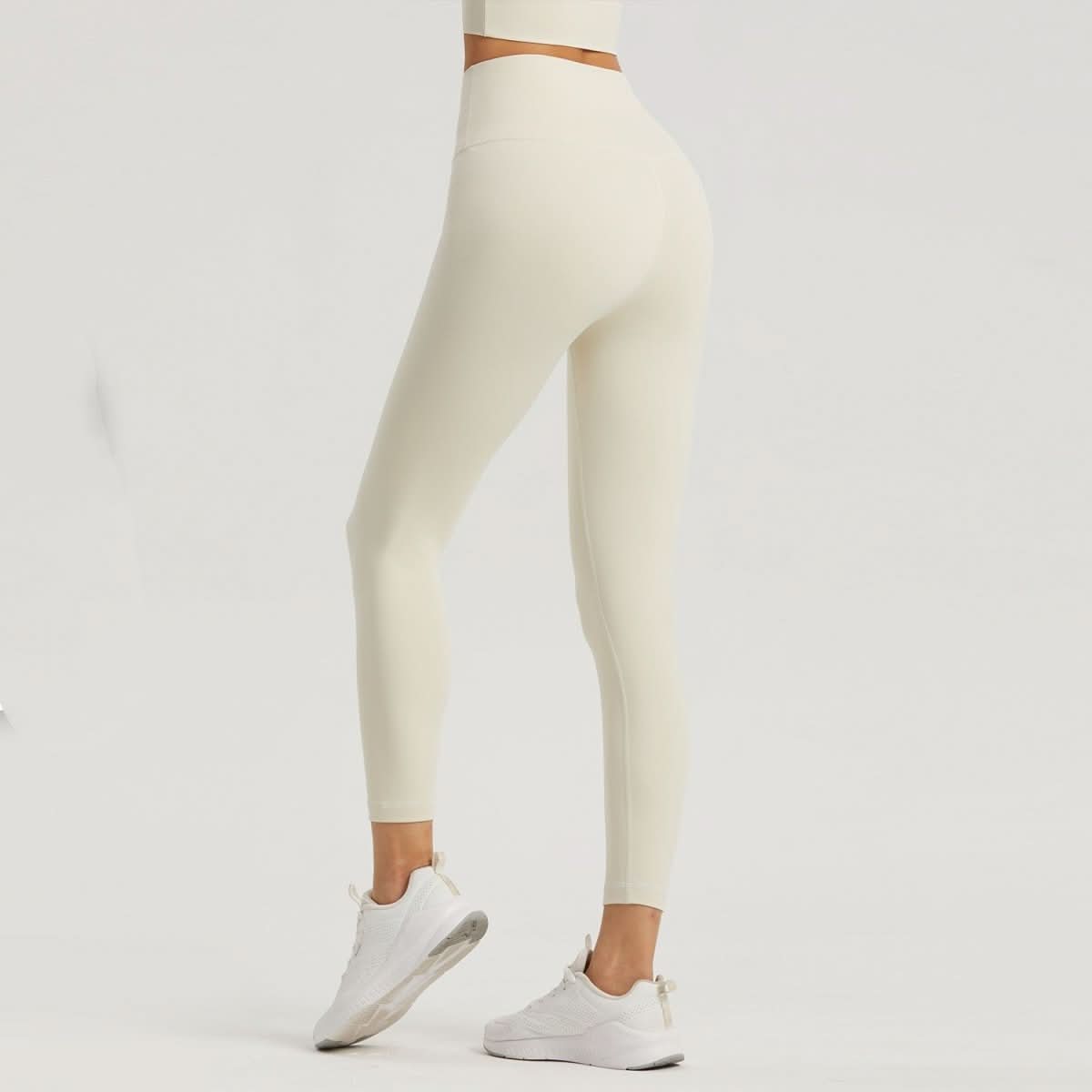 Lycra Pocket Peach High - waisted Nine - point Leggings - Eshtree