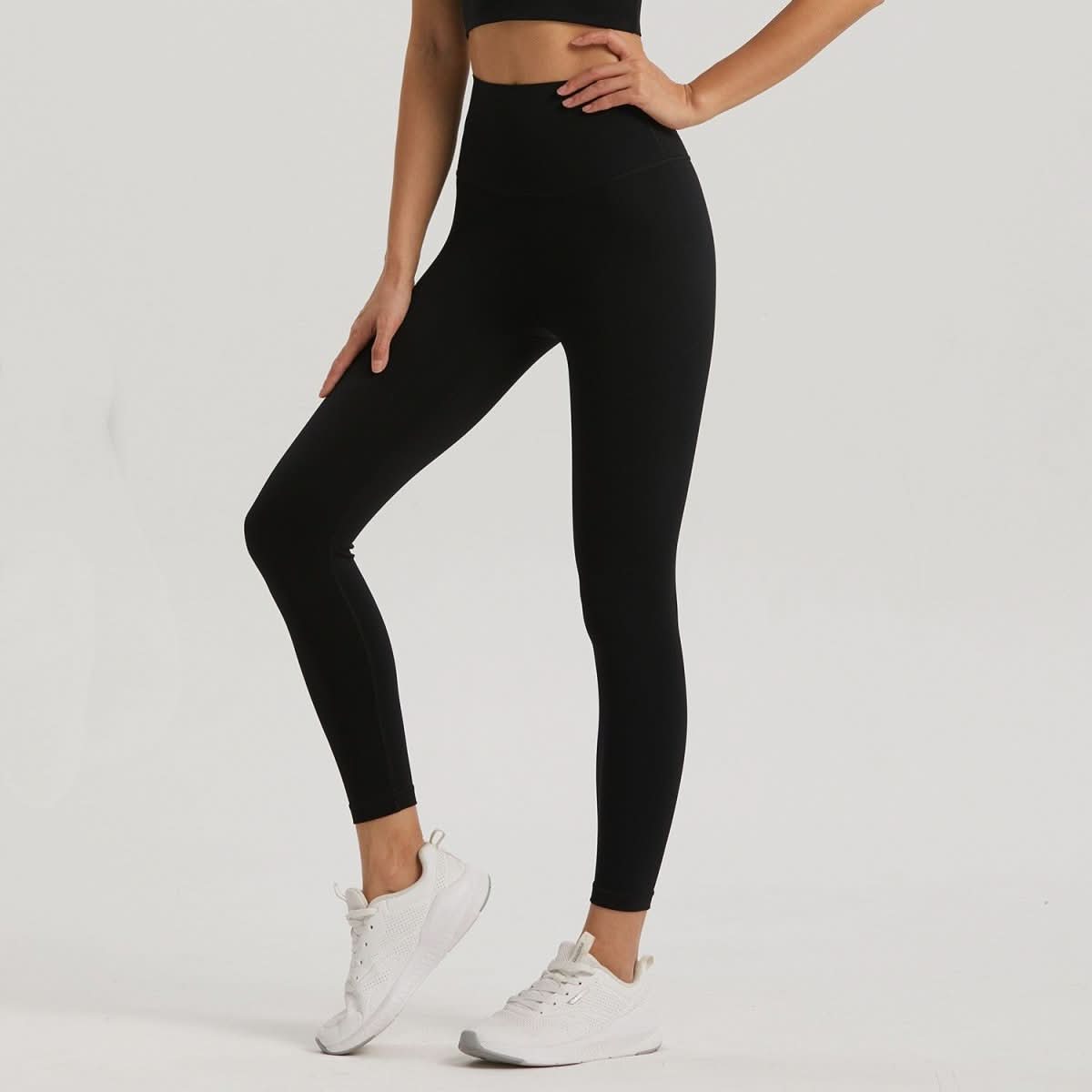 Lycra Pocket Peach High - waisted Nine - point Leggings - Eshtree