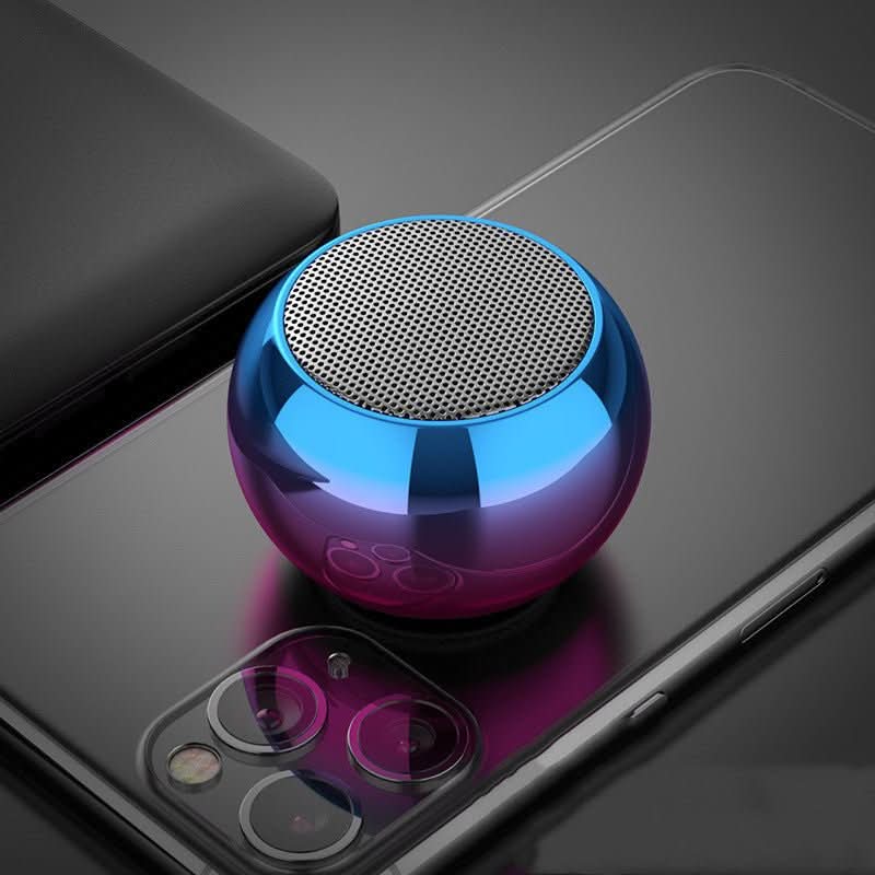 M3 Colorful Wireless Speakers 3D Mini Electroplating Round Steel Cannon Blue tooth Speaker Radio Support U Disk Subwoofer - Eshtree