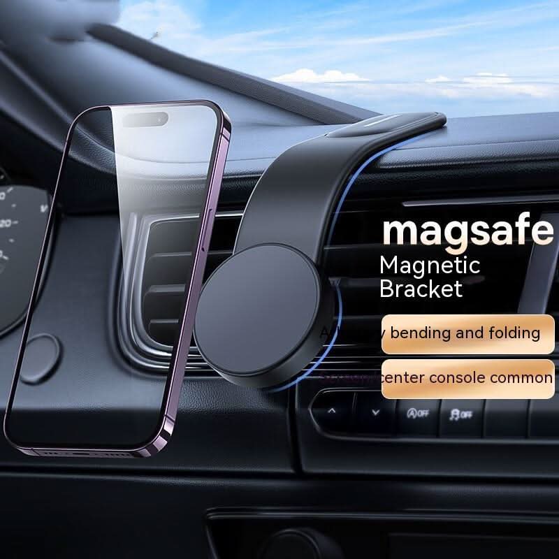 Magnetic Bendable Car Mobile Phone Holder Wireless Charger Phone Holder 15W Car Dash Mount Compatible With Phone - Eshtree