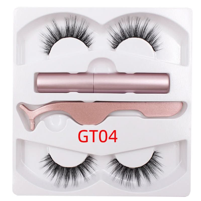 Magnetic Liquid Eyeliner & Magnetic False Eyelashes & Tweezer Set Waterproof Long Lasting Eyeliner False Eyelashes - Eshtree
