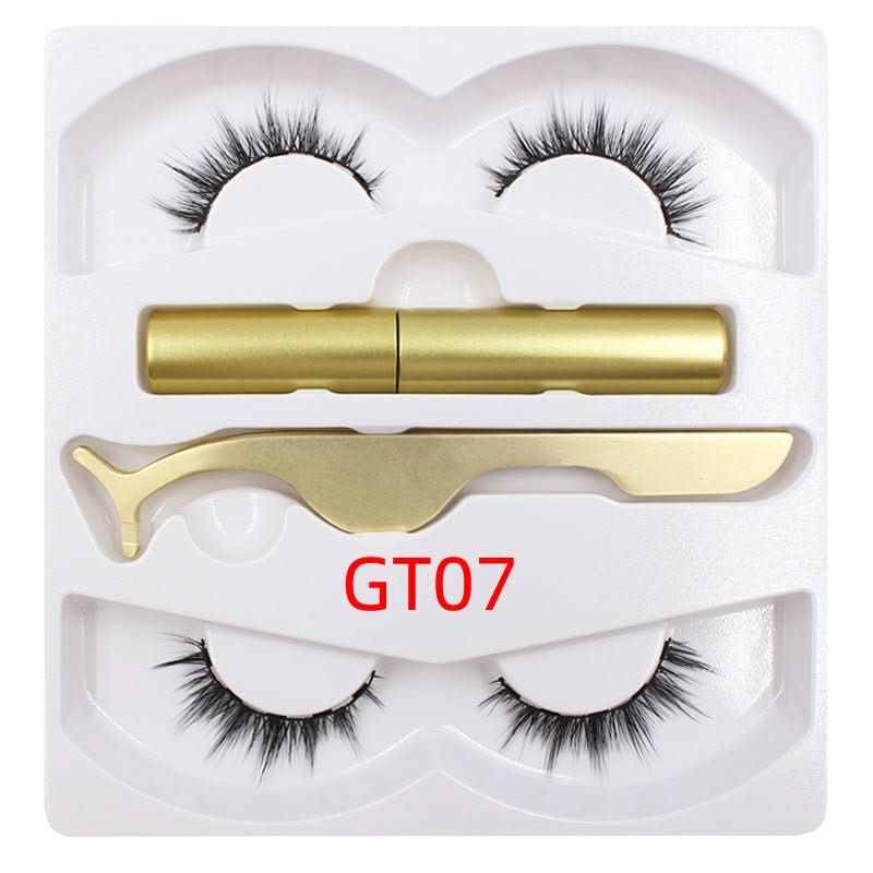 Magnetic Liquid Eyeliner & Magnetic False Eyelashes & Tweezer Set Waterproof Long Lasting Eyeliner False Eyelashes - Eshtree