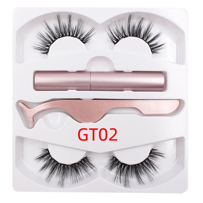 Magnetic Liquid Eyeliner & Magnetic False Eyelashes & Tweezer Set Waterproof Long Lasting Eyeliner False Eyelashes - Eshtree