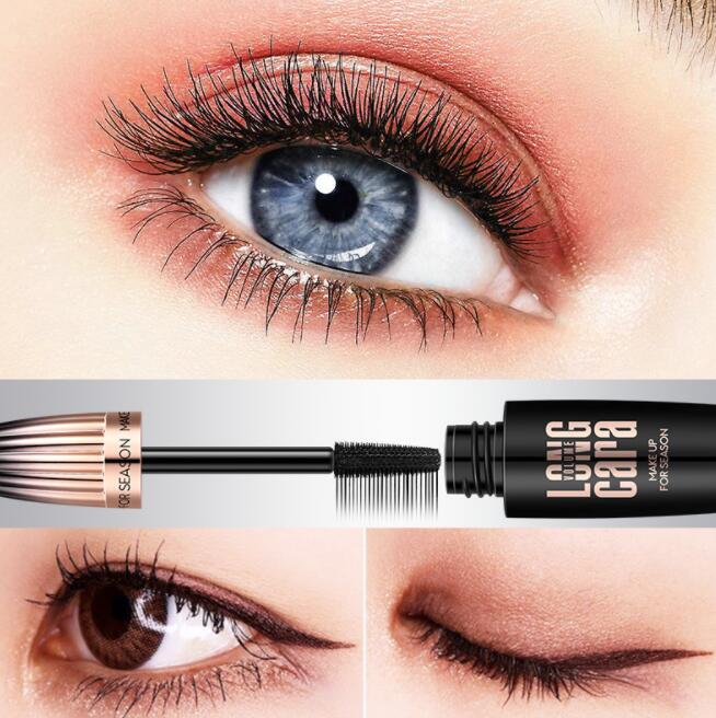 Makeup Eyelash Mascara Eye Lashes Makeup 4D Silk Fiber Lash Mascara New Long Curling Black Waterproof Fiber Mascara - Eshtree