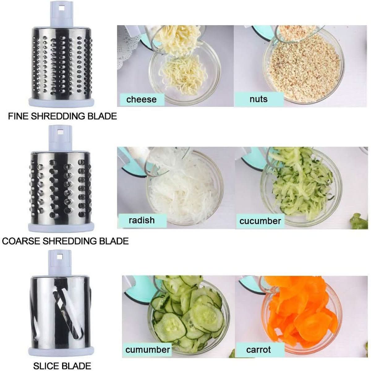 Manual Kitchen Accessories Multifunctional Round Mandoline Potato Slicer Vegetable Cutter Slicer Cheese Kitchen Gadgets - Eshtree