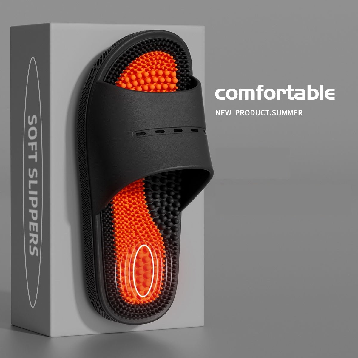 Massage Slippers For Men Summer Indoor Home And Bathroom Use Foot Acupressure Slippers With Non - slip Soles For Men - Eshtree